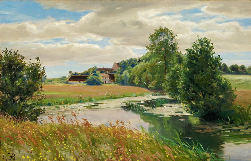 Zomers landschap aan de oever van een rivier bij een kerk. - H. A. Brendekilde

Source:
Paysage d'été au bord d'une rivière près d'une église. - H. A. Brendekilde