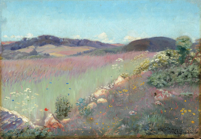 De Deense zomerlanschap met klaprozen en korenbloemen. - H. A. Brendekilde

Source:
Paysage d'été danois avec coquelicots et bleuets. - H. A. Brendekilde