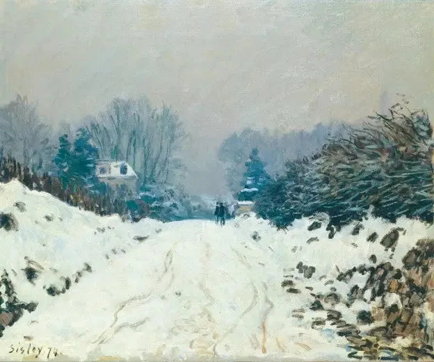 Winterlandschap in Louveciennes - Alfred Sisley