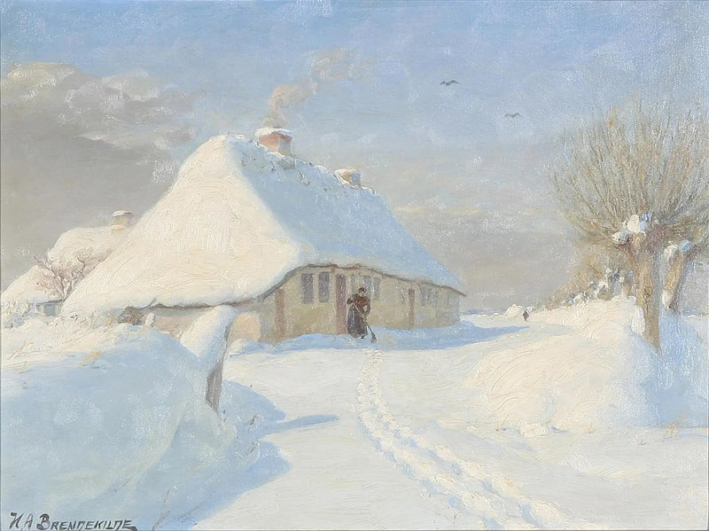 Winterlandschap met een vrouw op een boerderij. - H. A. Brendekilde

Source:
Paysage d'hiver avec une femme dans une ferme. - H. A. Brendekilde