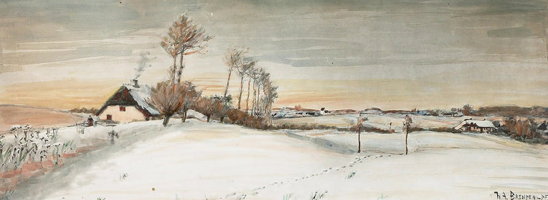 Winterlandschap in een klein dorp. - H. A. Brendekilde

Source:
Paysage d'hiver dans un petit village. - H. A. Brendekilde