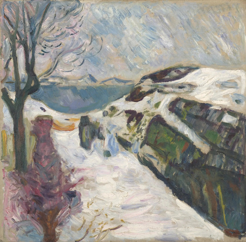 Winterlandschap vanuit Kragerø - Edvard Munch