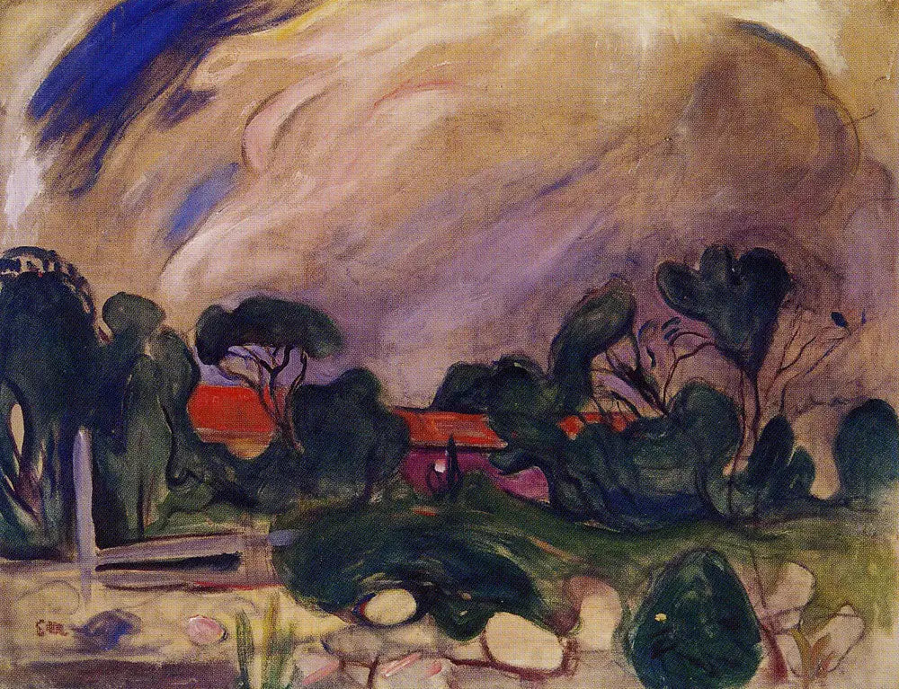 Paysage d'orage - Edvard Munch image 1 tableau peint à l’huile sur toile