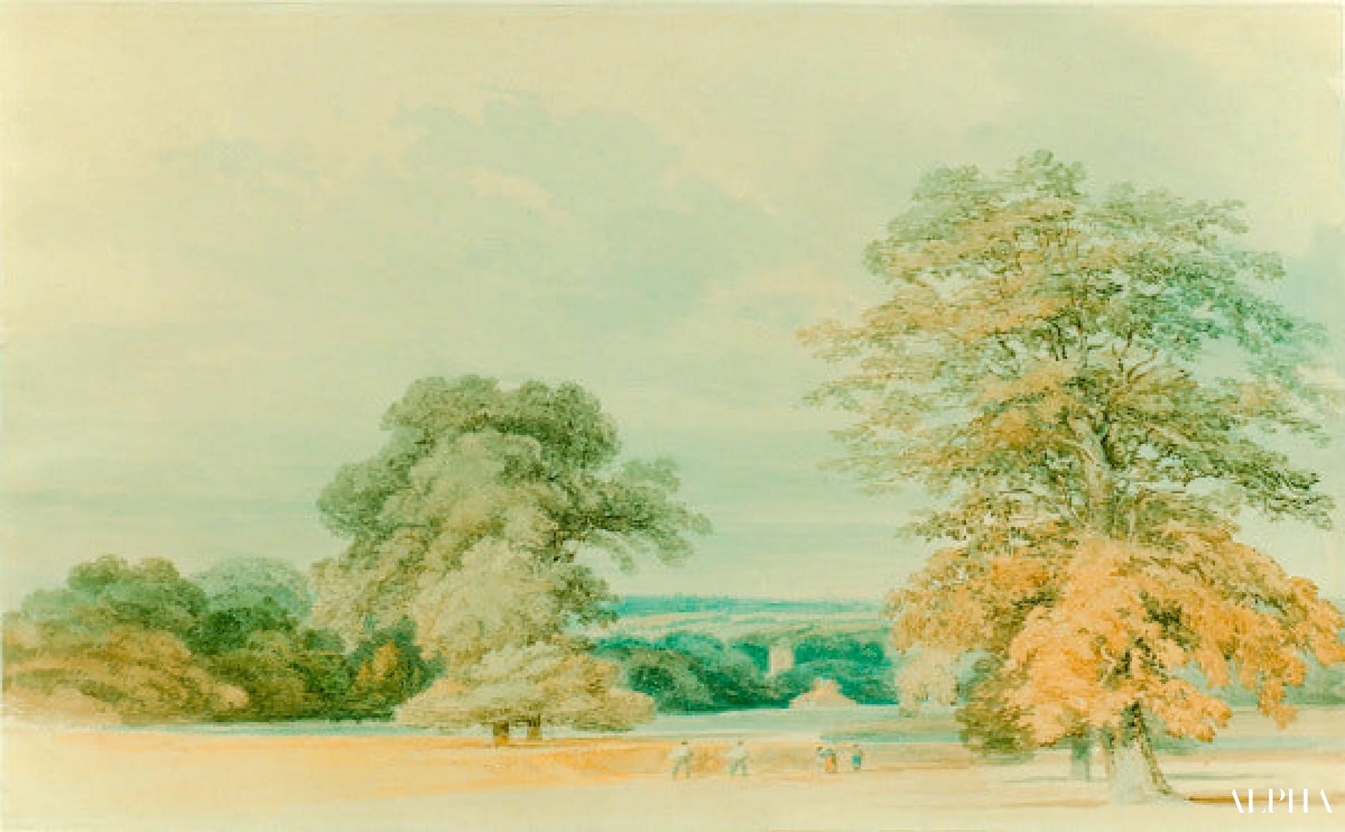 Landschap in Kent - William Turner - Reproducties van schilderijen en hoogwaardige schilderijen