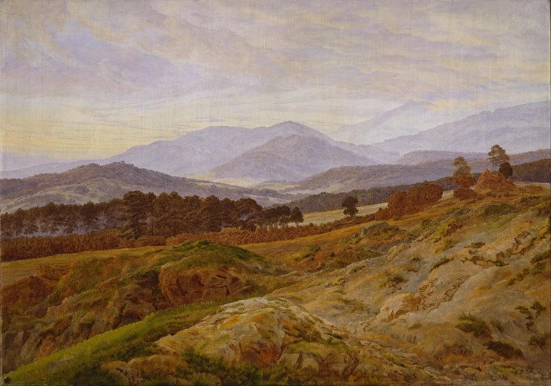 Landschap in het Massief der Reuzen - Caspar David Friedrich