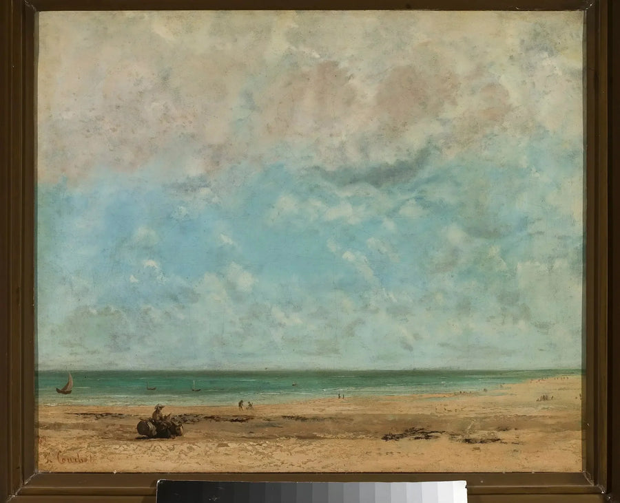 Zeegezicht aan de kust - Gustave Courbet