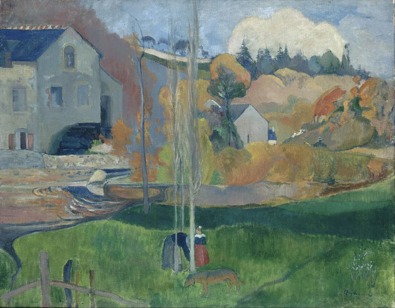 Landschap van Bretagne. De molen David - Paul Gauguin