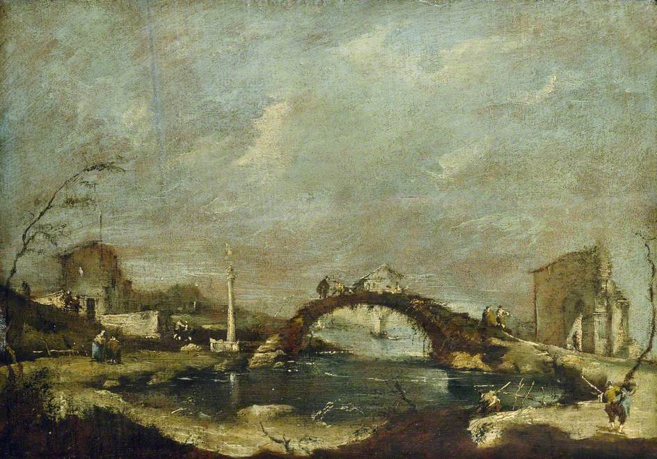 Paysage de Capriccio - Francesco Guardi image 1 reproduction d’œuvre d’art à l’huile