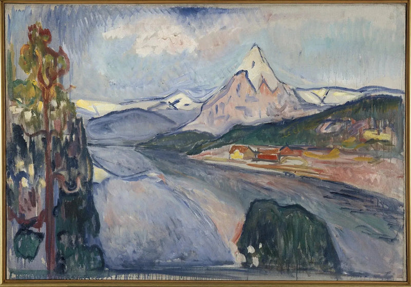 Fjordlandschap. Schets voor 