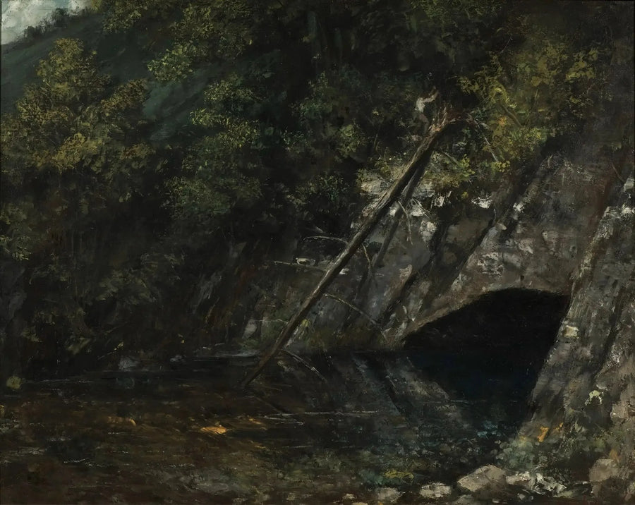 Landschap van La Source Bleue - Gustave Courbet