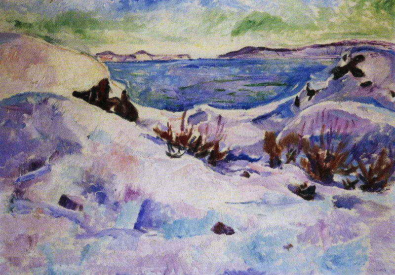 Sneeuwlandschap bij Kragerø - Edvard Munch
