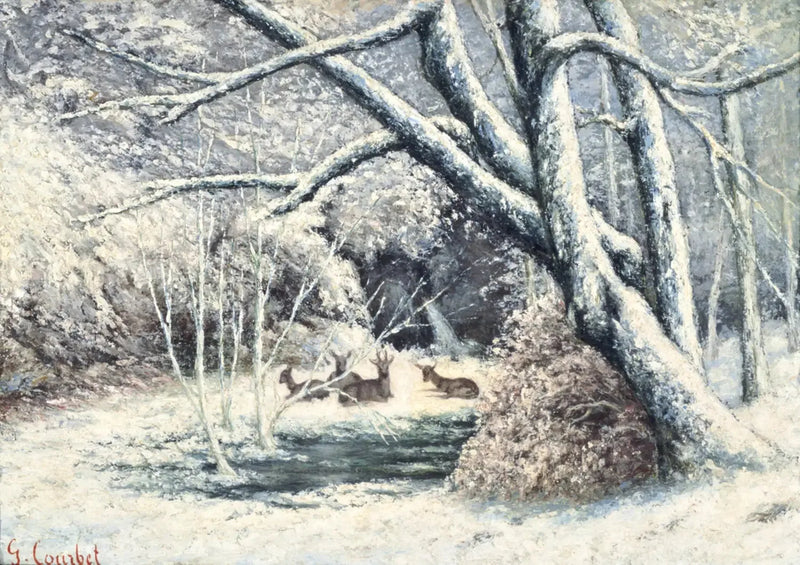 Sneeuwlandschap - Gustave Courbet