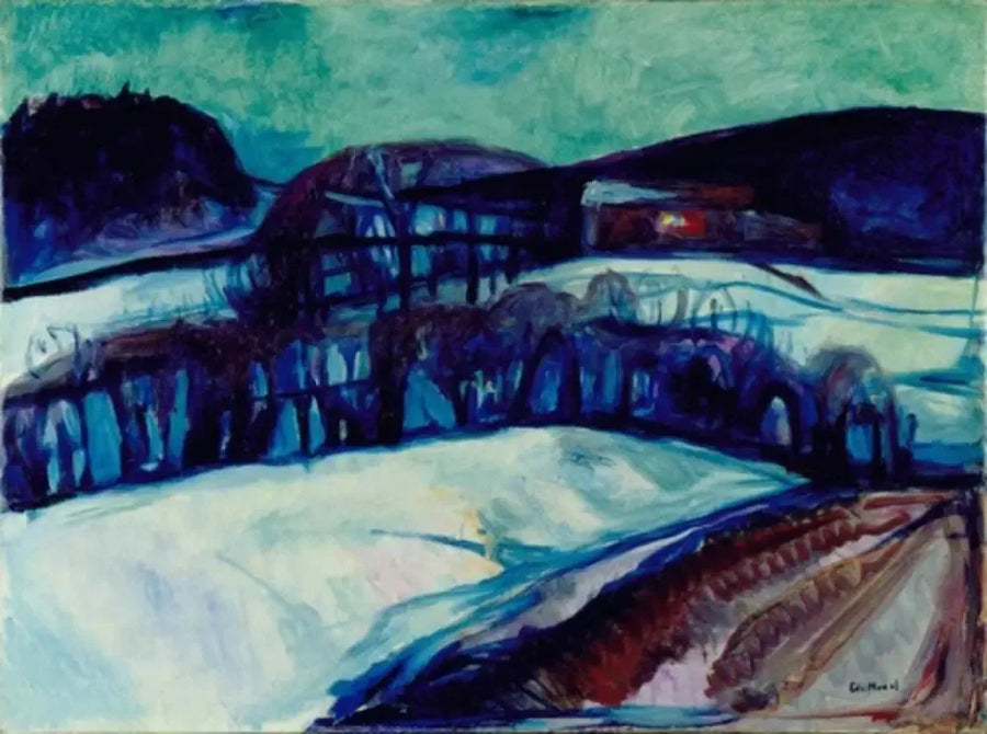 Sneeuwlandschap 's nachts - Edvard Munch