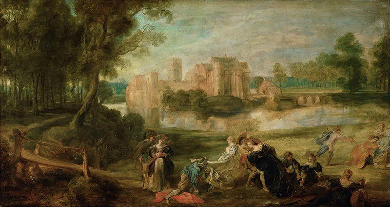 Parklandschap met een vrolijk gezelschap - Peter Paul Rubens