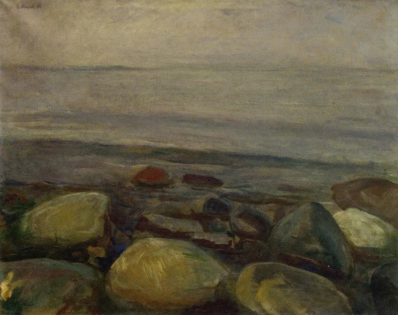 Strandlandschap in Åsgårdstrand - Edvard Munch