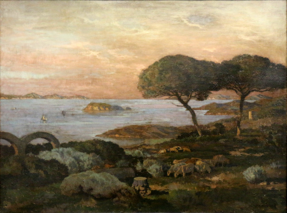 Paysage de Provence, Bormes-les-Mimosas - René Ménard image 1 reproduction de peinture à l’huile