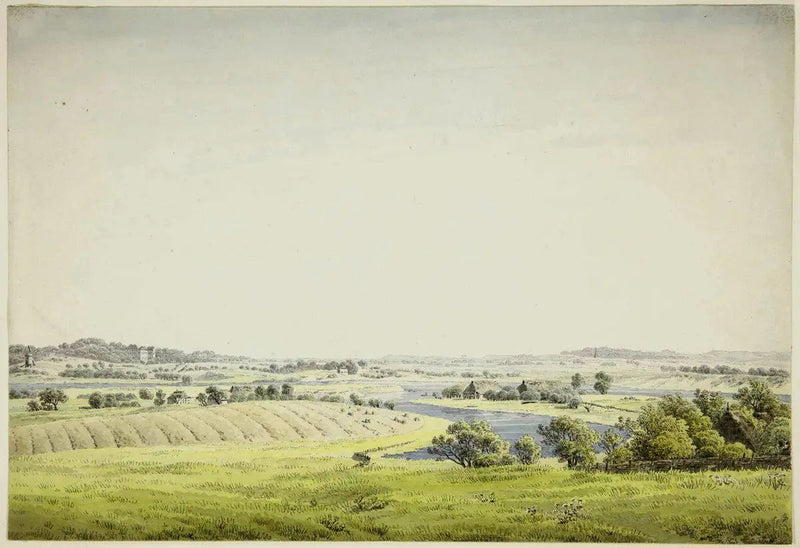 Landschap van Rügen nabij Putbus - Caspar David Friedrich