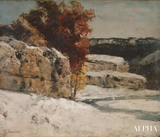 Paysage d'hiver - Gustave Courbet - Reproductions de tableaux et peintures haut de gamme