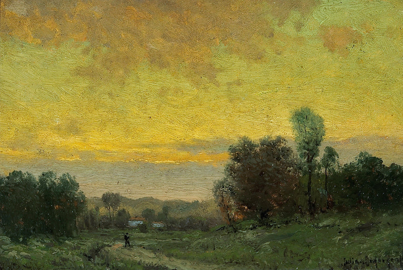 Zonsonderganglandschap - Julian Onderdonk