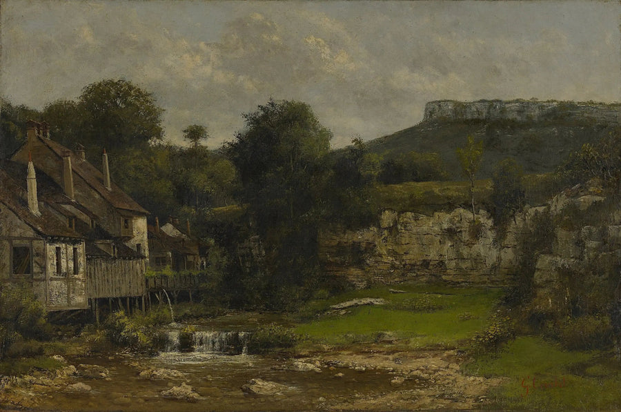 Landschap van de Doubs, de molen - Gustave Courbet