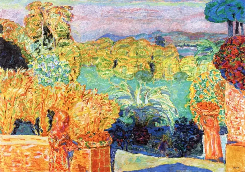 Landschap van de Midi en twee kinderen - Pierre Bonnard