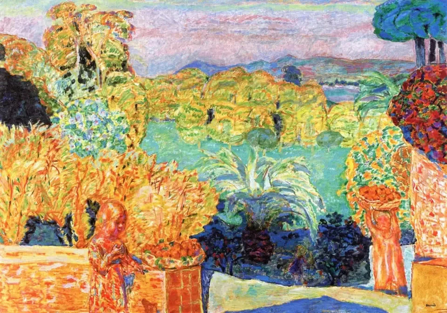 Landschap van de Midi en twee kinderen - Pierre Bonnard