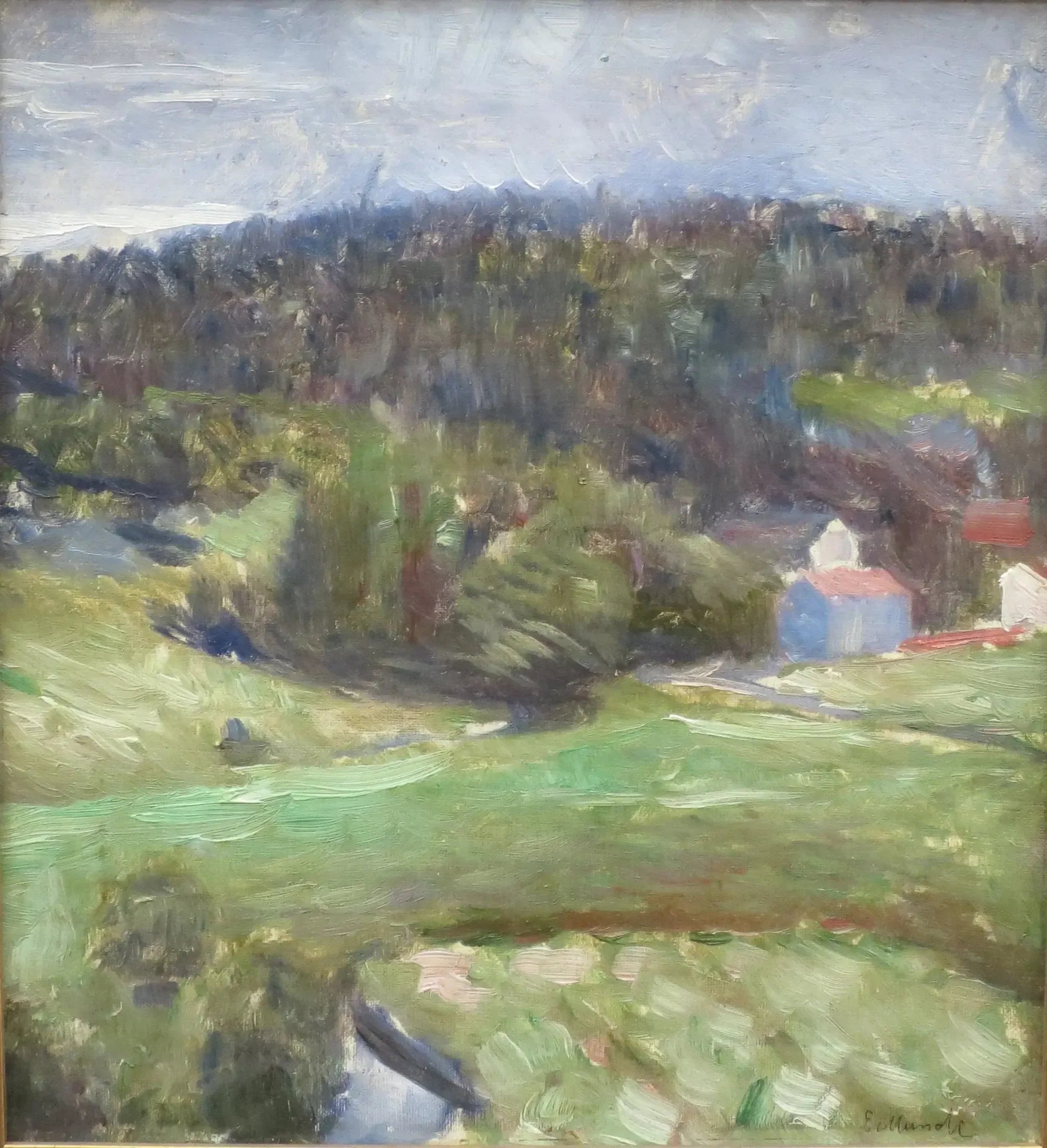 Paysage - Edvard Munch image 1 copie peinte à la main à l’huile