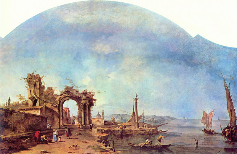 Fantastisch landschap - Francesco Guardi