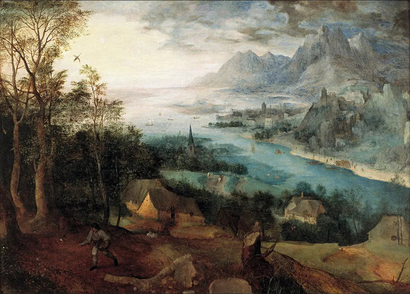 Rivierlandschap met de parabel van de zaaier - Pieter Brueghel de Oude