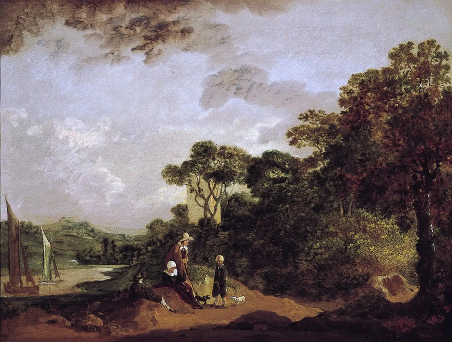 Bosrijk rivierlandschap met rustende boeren en kerktoren - Thomas Gainsborough

Source:
Paysage fluvial boisé avec paysans au repos et clocher d'église - Thomas Gainsborough