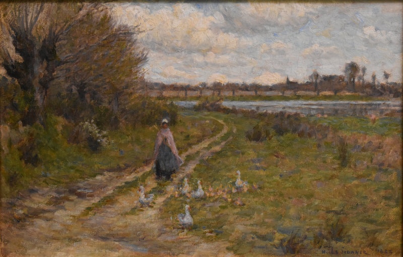 Landschap, ganzenhoeder - Henri Le Sidaner
