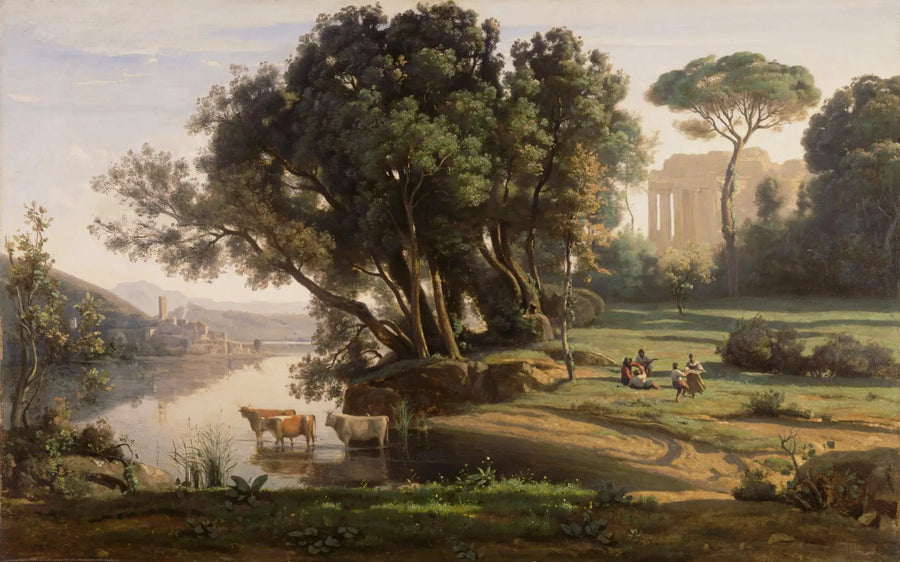 Italiaanse landschap - Jean-Baptiste Camille Corot