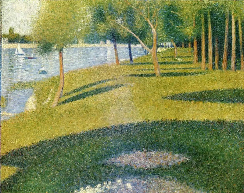Landschap, het eiland van de Grande Jatte - Georges Seurat