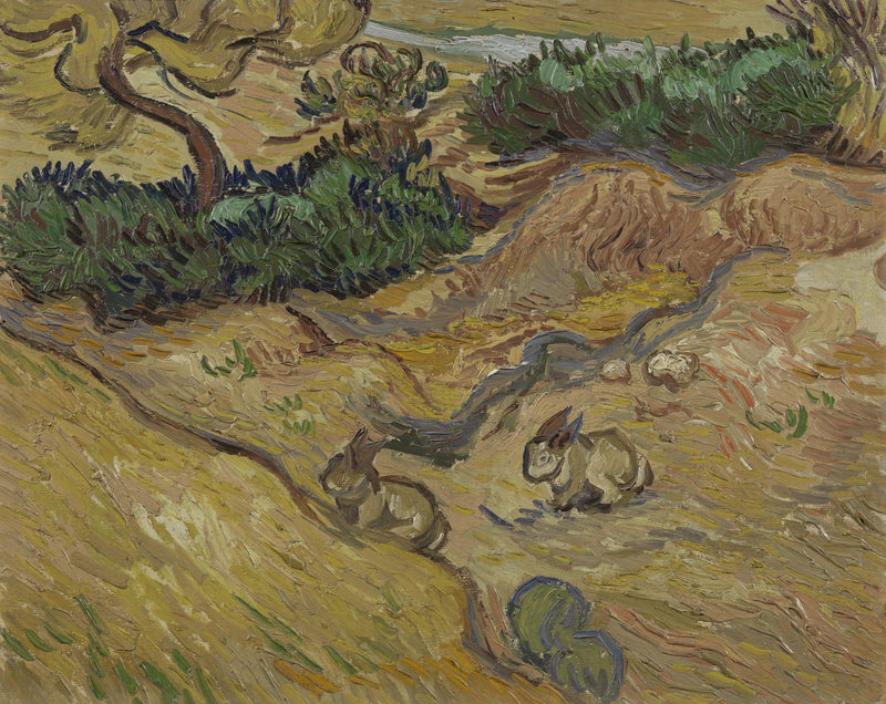 Landschap met konijnen - Vincent van Gogh
