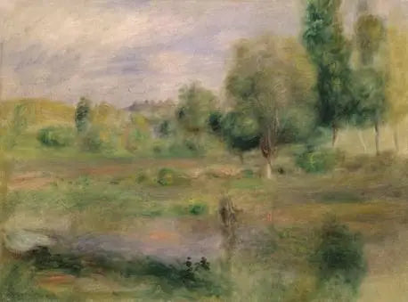 Landschap, het meer - Pierre-Auguste Renoir
