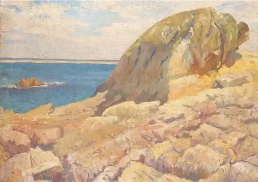 Landschap: De rots voor de zee - Robert Delaunay