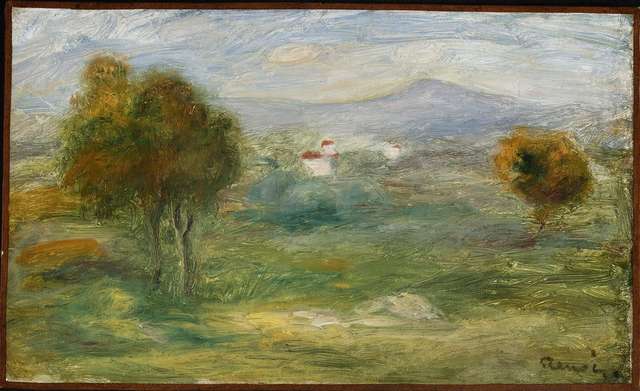 Landschap met huizen in Cagnes-sur-Mer - Pierre-Auguste Renoir
