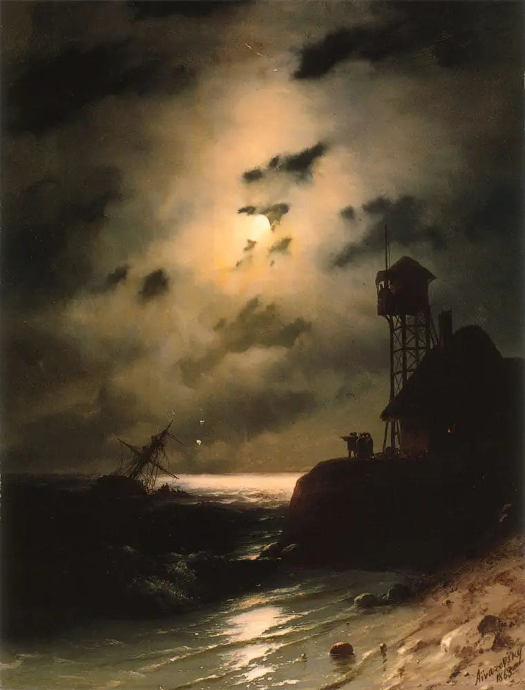 Zeelandschap bij maanlicht met scheepswrak - Ivan Aïvazovski

Source:
Paysage marin au clair de lune avec épave - Ivan Aïvazovski