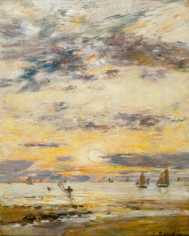 Zeelandschap - Zonsondergang - Eugène Boudin