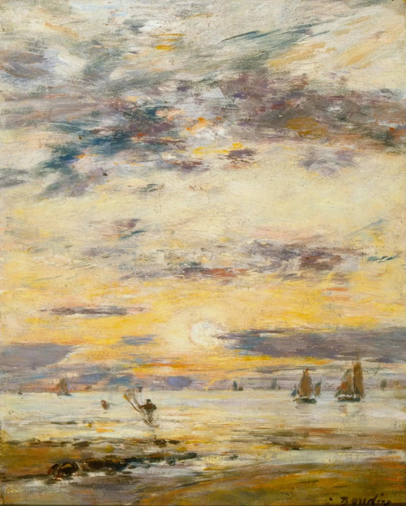 Zeelandschap - Zonsondergang - Eugène Boudin