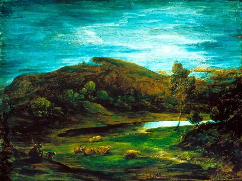 Open landschap met een herder, schapen, een zwembad en verre heuvels - Thomas Gainsborough

Source:
Paysage ouvert avec un berger, des moutons, une piscine et des collines lointaines - Thomas Gainsborough