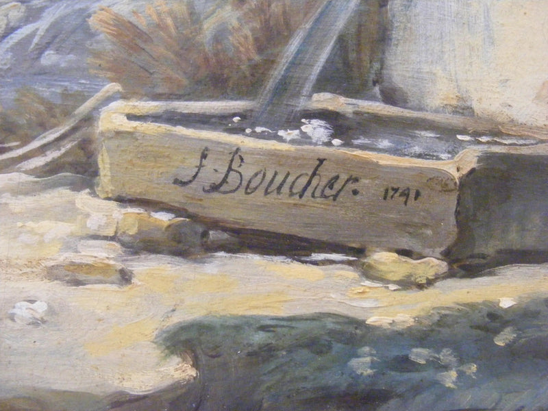 Pastoraal landschap met de rivier - François Boucher