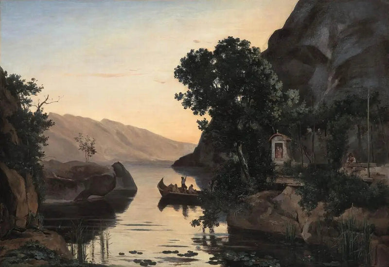Landschap bij Riva aan het Gardameer - Jean-Baptiste Camille Corot