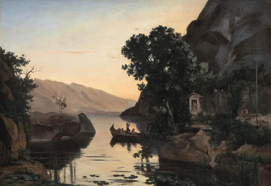 Landschap bij Riva aan het Gardameer - Jean-Baptiste Camille Corot