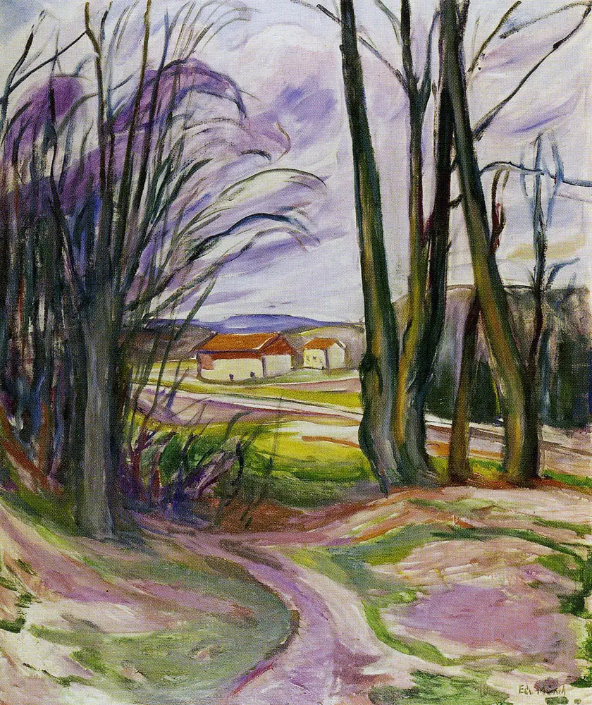 Landschap nabij Skøyen - Edvard Munch