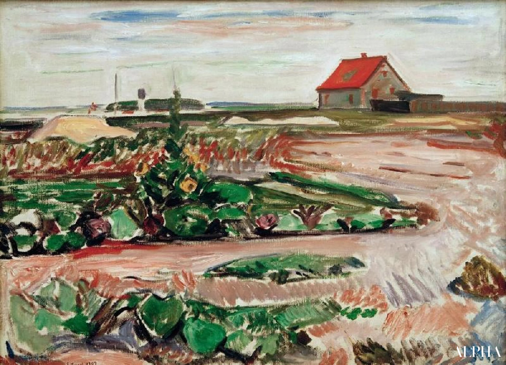 Landschap nabij Travemünde - Edvard Munch - Reproducties van schilderijen en hoogwaardige schilderijen