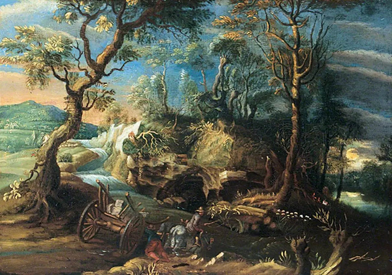 Rotslandschap met personages - Peter Paul Rubens