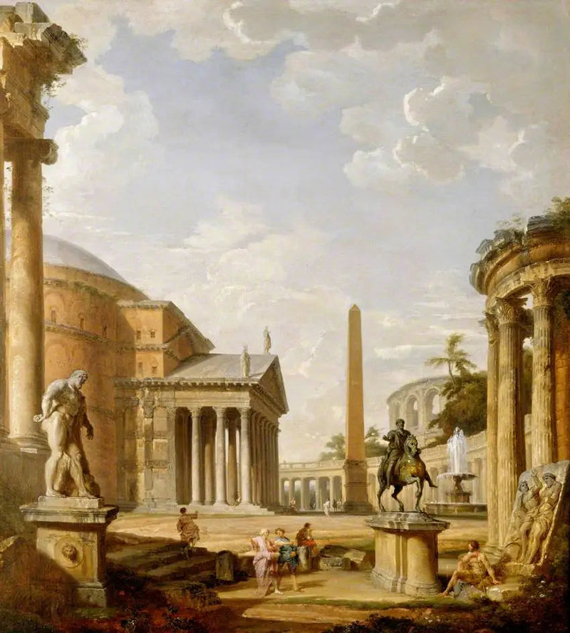Romeins landschap met het Pantheon - Giovanni Paolo Panini

Source:
Paysage romain avec le Panthéon - Giovanni Paolo Panini