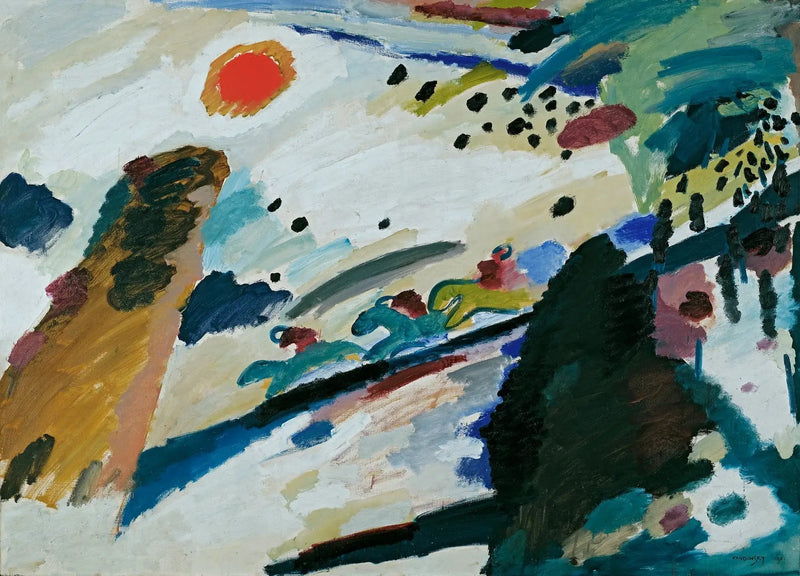Romantisch landschap - Vassily Kandinsky