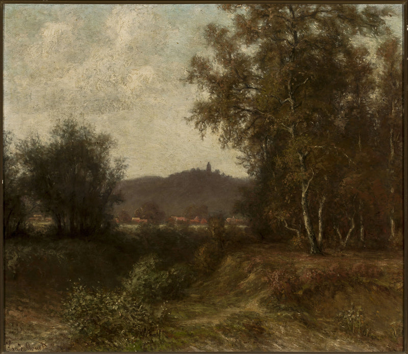 Landelijk landschap met bomen, naar Claude Monet - 1882